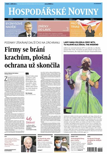 Obálka e-magazínu Hospodářské noviny 169 - 1.9.2020