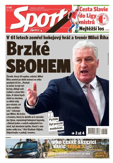 Obálka e-magazínu Sport 2.9.2020