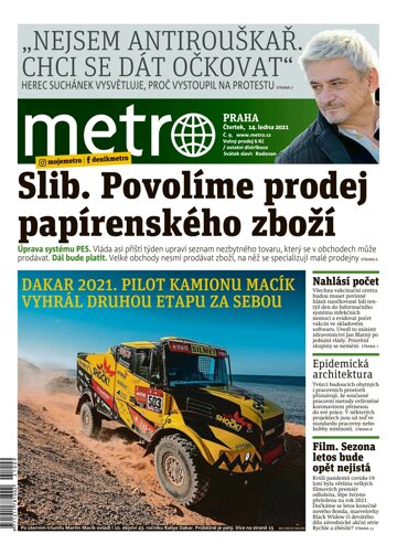 Obálka e-magazínu deník METRO 14.1.2021