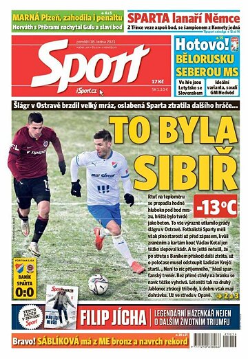 Obálka e-magazínu Sport 18.1.2021