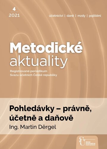 Obálka e-magazínu Metodické aktuality Svazu účetních 4/2021