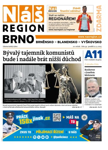 Obálka e-magazínu Náš Region - Brno 39/2025