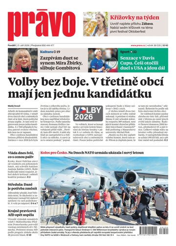 Obálka e-magazínu Deník Právo 21.9.2026