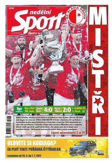 Obálka e-magazínu Nedělní Sport 28.5.2017