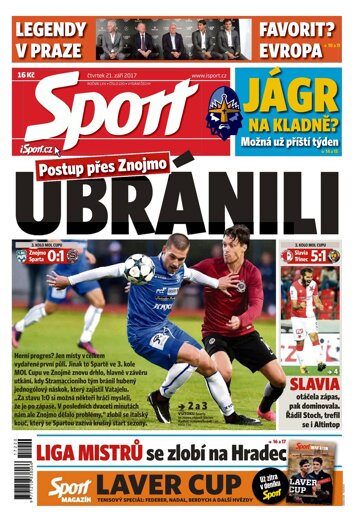 Obálka e-magazínu Sport 21.9.2017