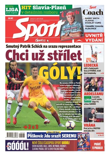 Obálka e-magazínu Sport 4.9.2018