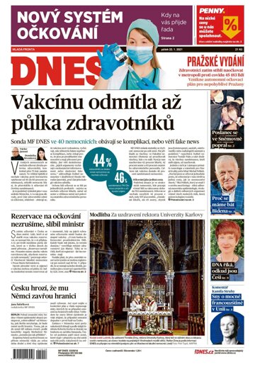 Obálka e-magazínu MF Dnes 22.1.2021