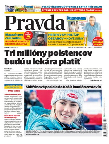 Obálka e-magazínu Pravda 31. 3. 2022