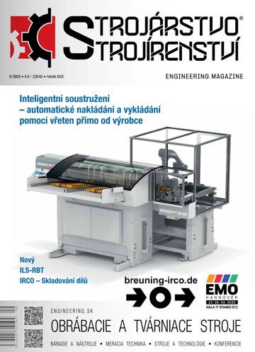 Obálka e-magazínu STROJÁRSTVO/STROJÍRENSTVÍ 9/2025