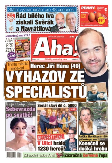 Obálka e-magazínu AHA! 29.10.2025