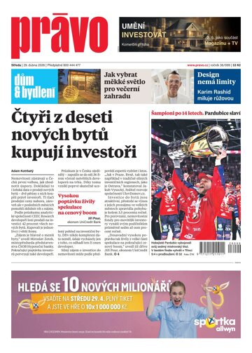 Obálka e-magazínu Deník Právo 29.4.2026