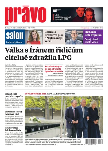 Obálka e-magazínu Deník Právo 30.4.2026