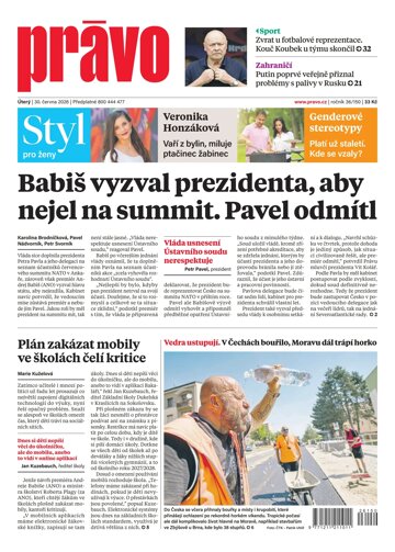 Obálka e-magazínu Deník Právo 30.6.2026