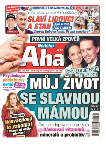Obálka e-magazínu Nedělní AHA! 11.10.2026