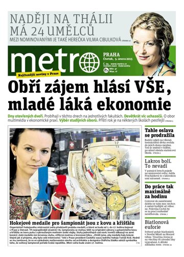 Obálka e-magazínu deník METRO 5.2.2015