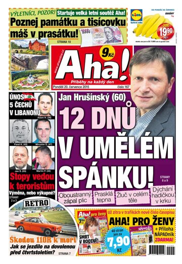Obálka e-magazínu AHA! 20.7.2015