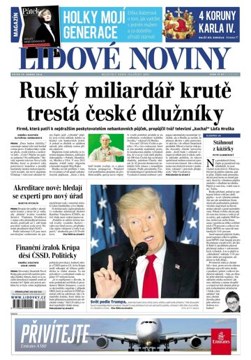 Obálka e-magazínu Lidové noviny 29.4.2016
