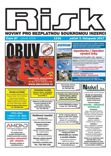 Obálka e-magazínu Risk 87/2017