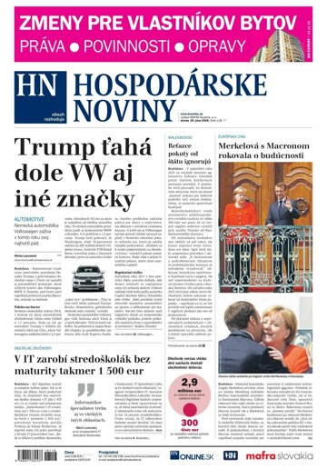 Obálka e-magazínu Hospodárske noviny 20.06.2018