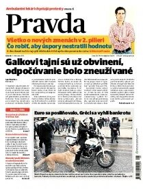 Obálka e-magazínu Pravda 21.2.2012