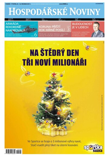 Obálka e-magazínu Hospodářské noviny 248 - 23.12.2019