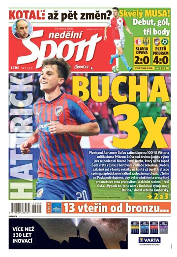 Obálka e-magazínu Nedělní Sport 23.2.2020