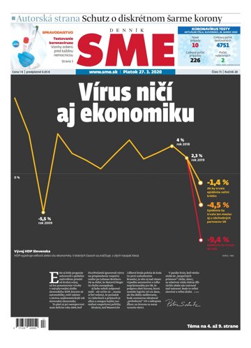Obálka e-magazínu SME 27.3.2020