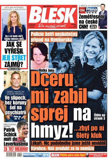 Obálka e-magazínu Blesk 1.9.2020