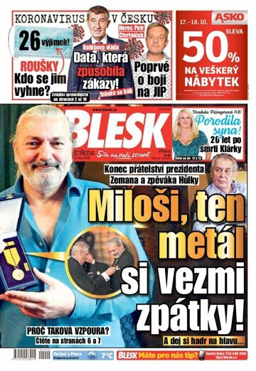 Obálka e-magazínu Blesk 14.10.2020