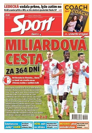 Obálka e-magazínu Sport 2.3.2021