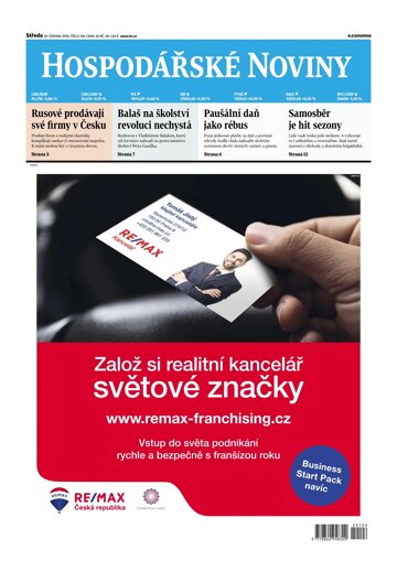 Obálka e-magazínu Hospodářské noviny 126 - 29.6.2022