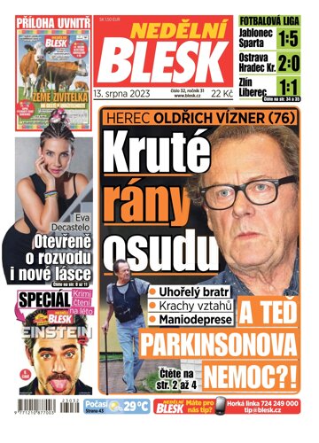 Obálka e-magazínu Nedělní Blesk 13.8.2023