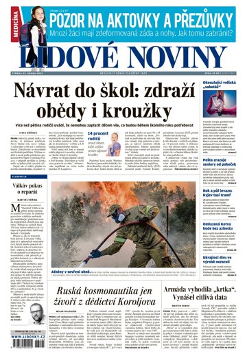 Obálka e-magazínu Lidové noviny 23.8.2023