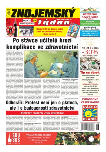 Obálka e-magazínu Znojemský týden 49/2023