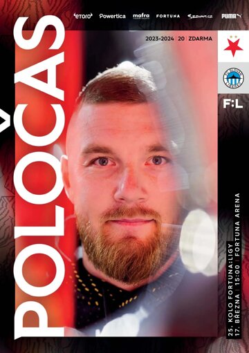Obálka e-magazínu Poločas 24/2023č.20 Slavia - Liberec