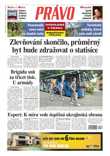 Obálka e-magazínu Deník Právo 14.6.2024