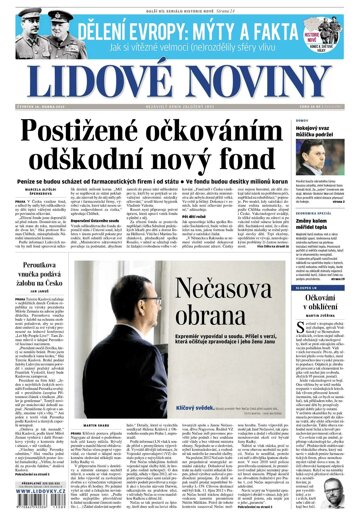 Obálka e-magazínu Lidové noviny 16.4.2015