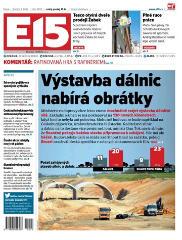 Obálka e-magazínu E15 5.1.2016