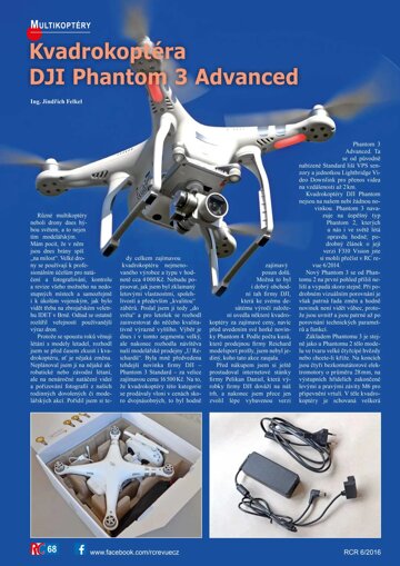 Obálka e-magazínu Kvadrokoptéra DJI Phantom III Advanced