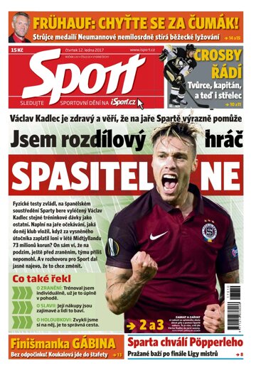 Obálka e-magazínu Sport 12.1.2017