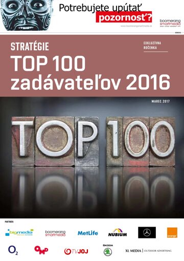 Obálka e-magazínu TOP 100 zadávateľov 2016