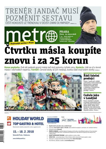 Obálka e-magazínu deník METRO 13.2.2018