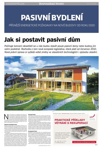 Obálka e-magazínu Hospodářské noviny - příloha 239 - 11.12.2018 Pasivní bydlení