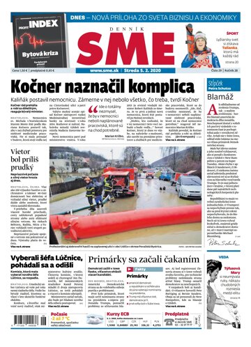 Obálka e-magazínu SME 5.2.2020