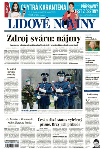 Obálka e-magazínu Lidové noviny 6.4.2020