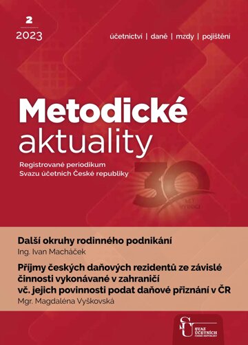 Obálka e-magazínu Metodické aktuality Svazu účetních 2/2023