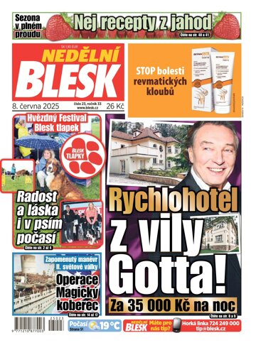 Obálka e-magazínu Nedělní Blesk 8.6.2025