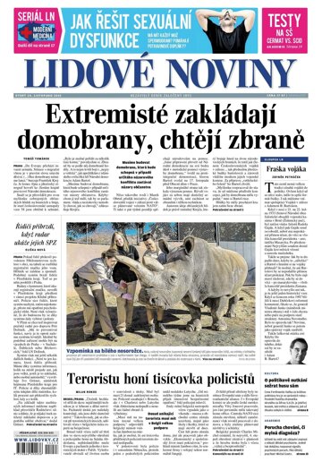 Obálka e-magazínu Lidové noviny 24.11.2015