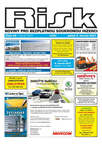 Obálka e-magazínu Risk 43/2017