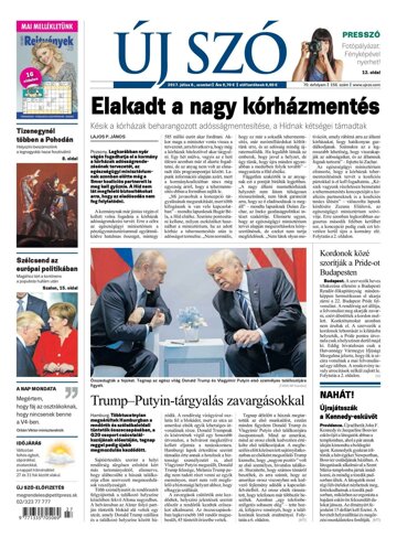 Obálka e-magazínu Új Szó 8.7.2017